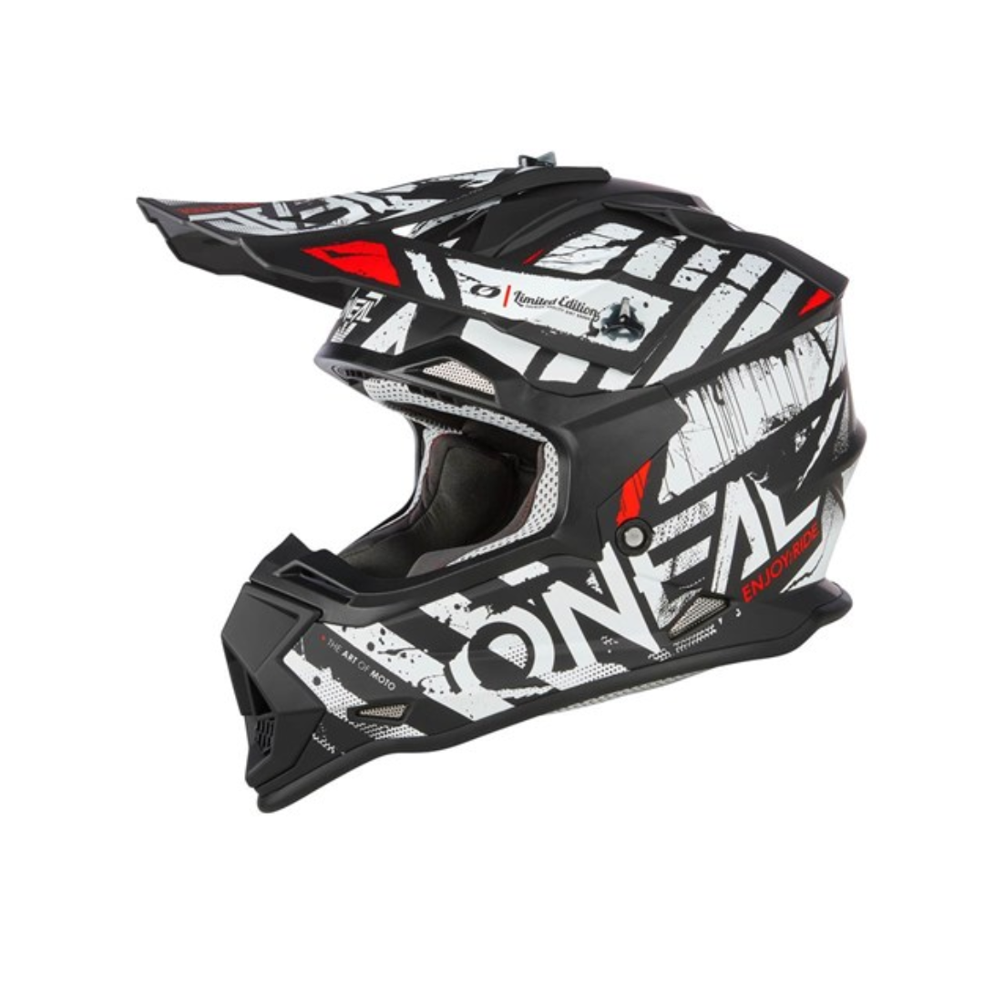 O'NEAL 2SRS Youth Glitch Helmet Black White whizkids