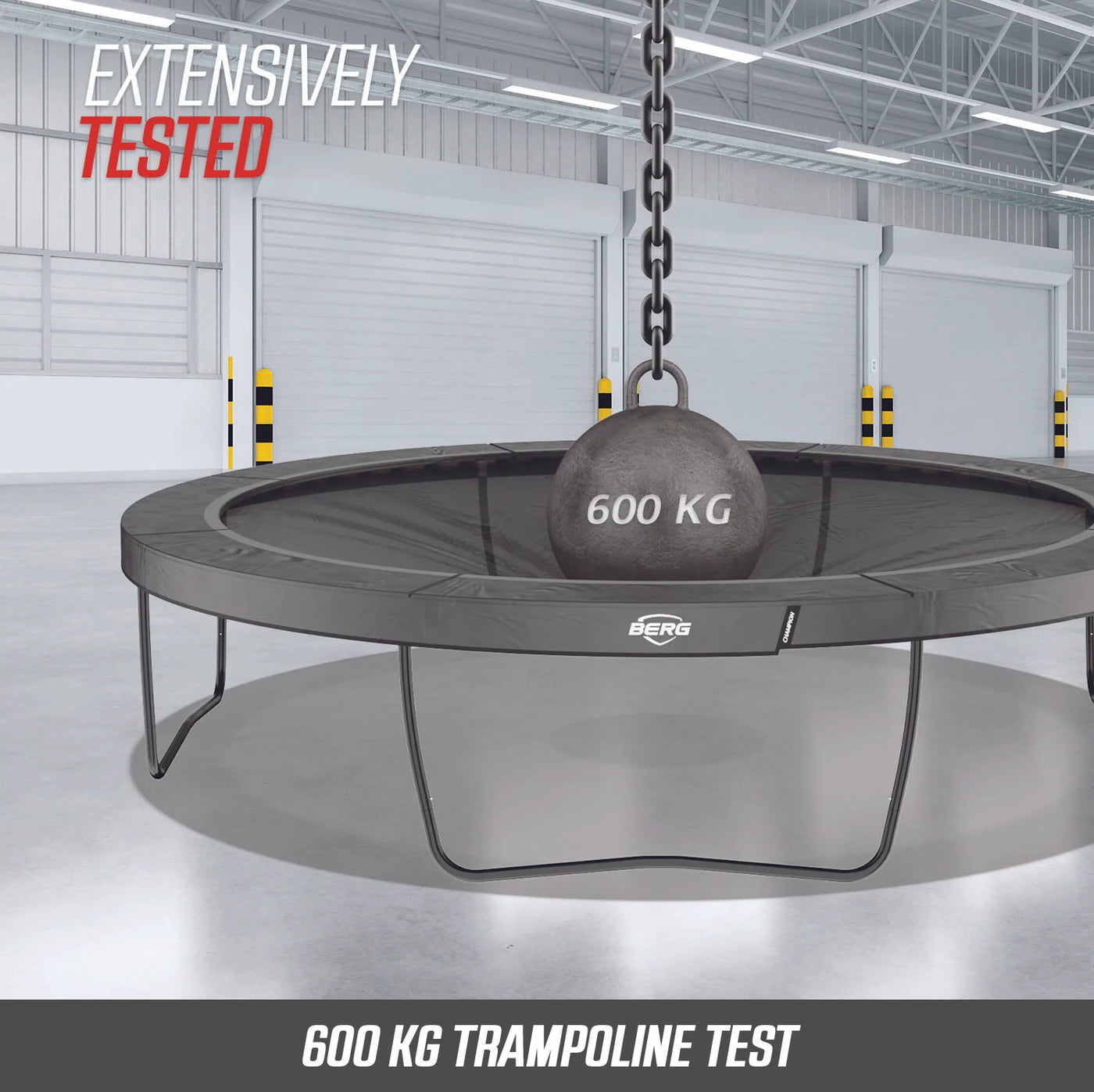 BERG Ultimate Champion Regular 410 Grey + Safety Net DLX Trampoline