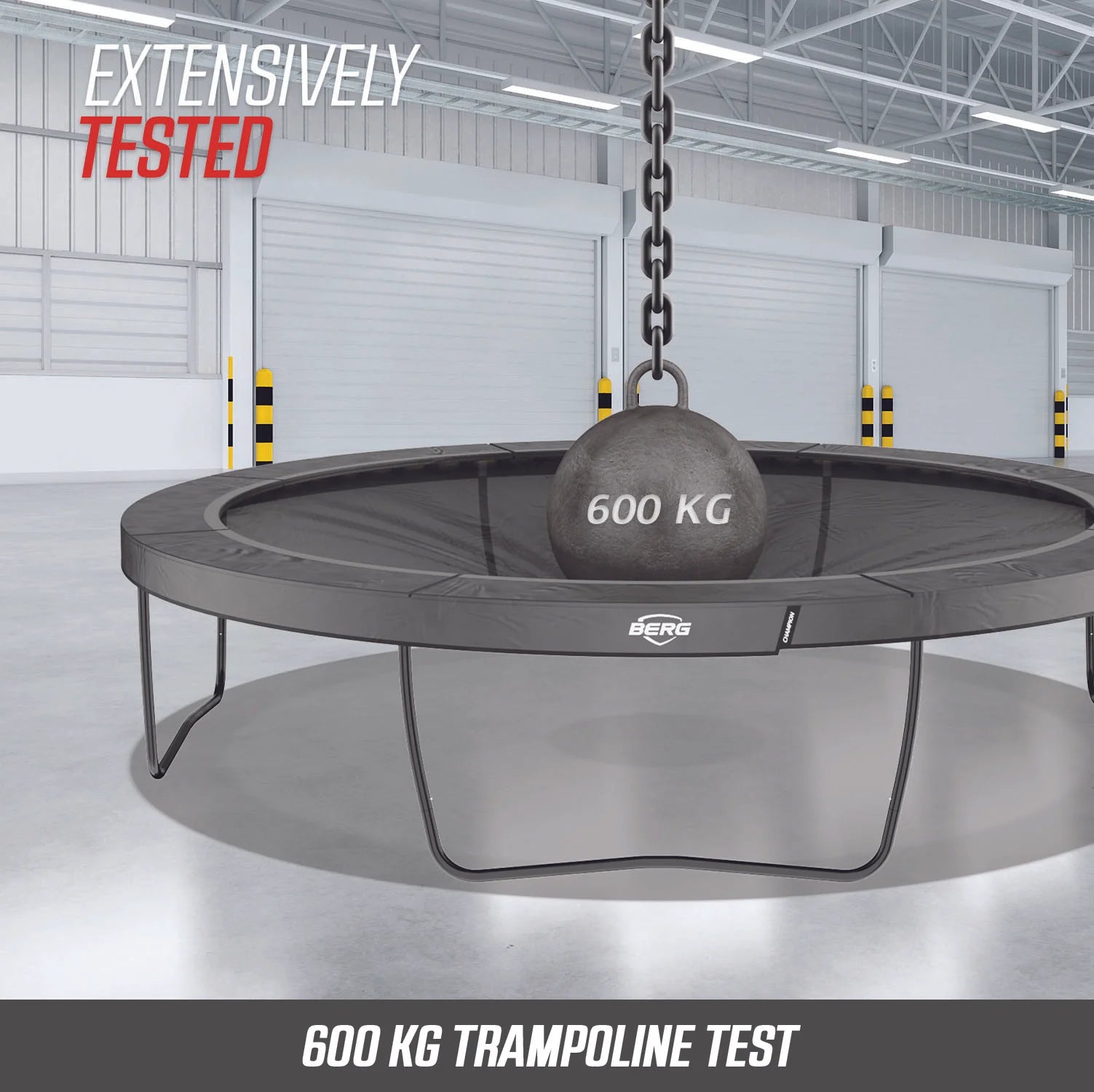 BERG Ultimate Champion Regular 410 Grey + Safety Net DLX Trampoline