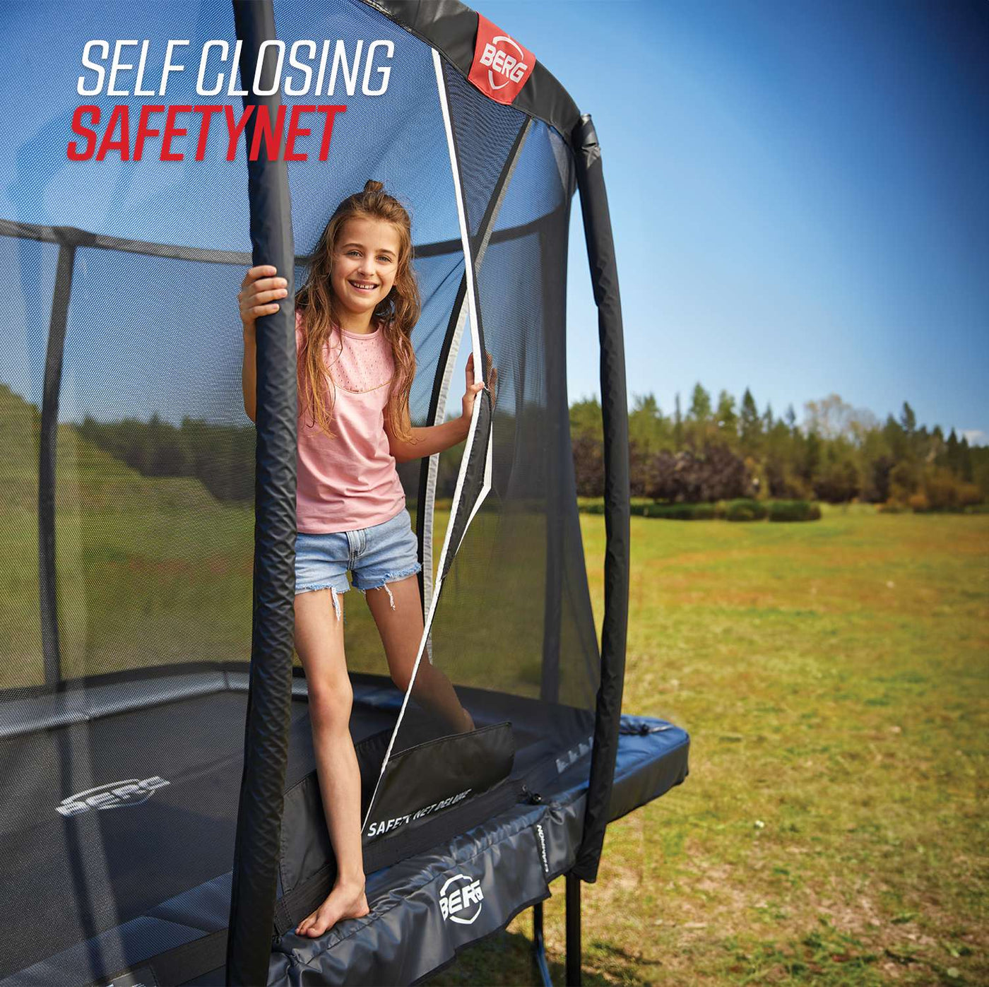 BERG Ultimate Champion Regular 410 Grey + Safety Net DLX Trampoline