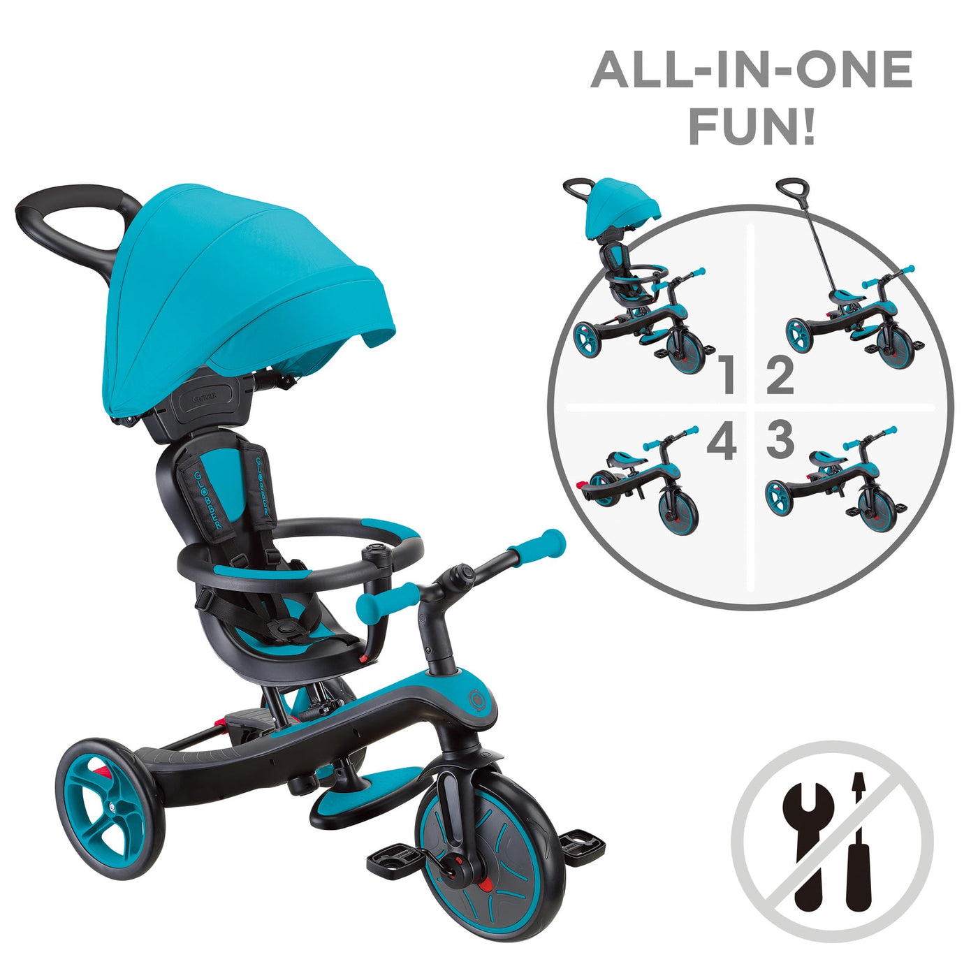 Globber Explorer Trike 4in1