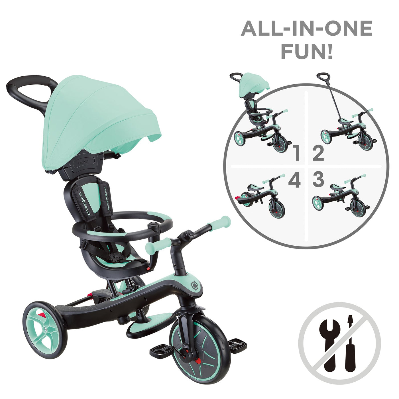 Globber Explorer Trike 4in1
