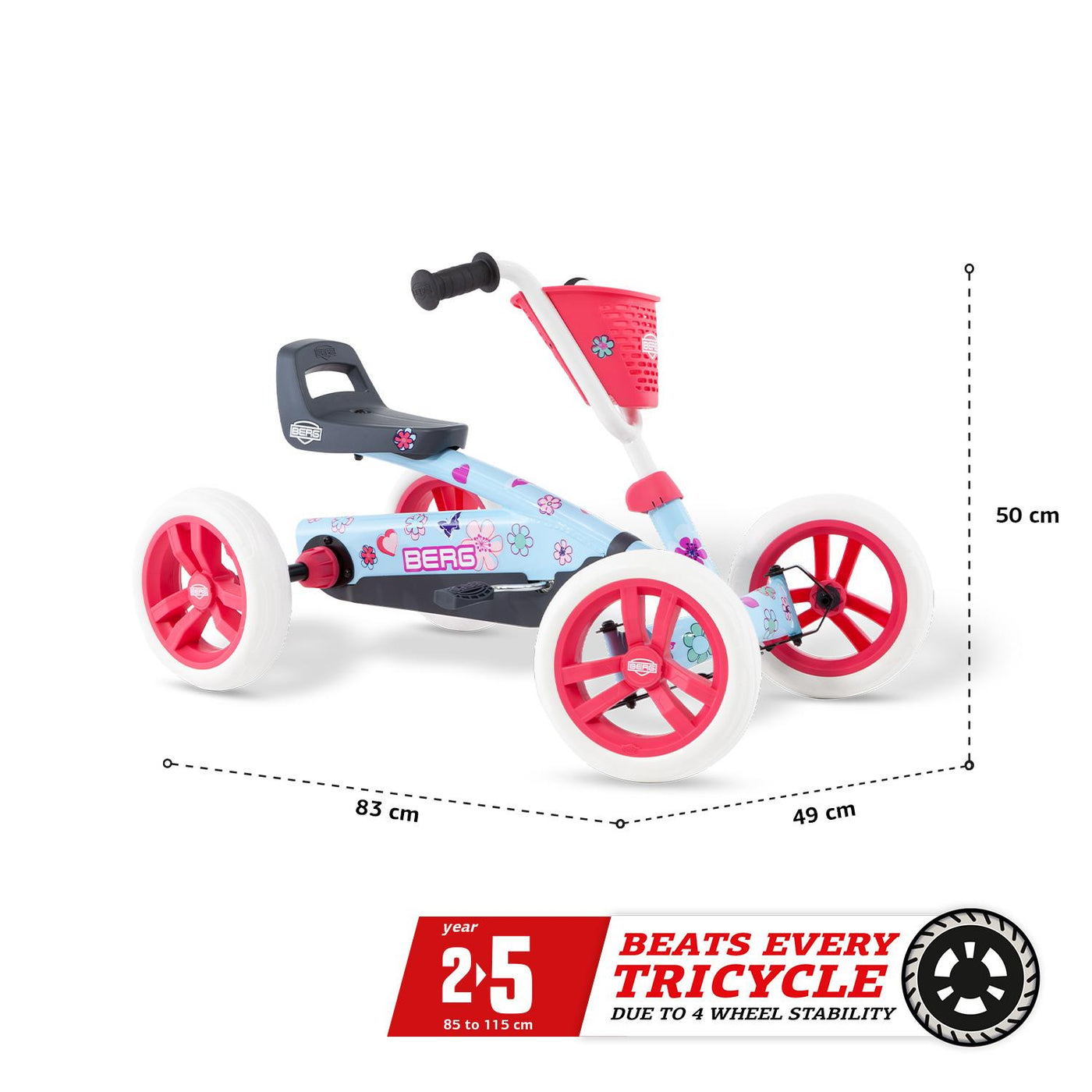 BERG Buzzy Bloom Pedal Go-Kart