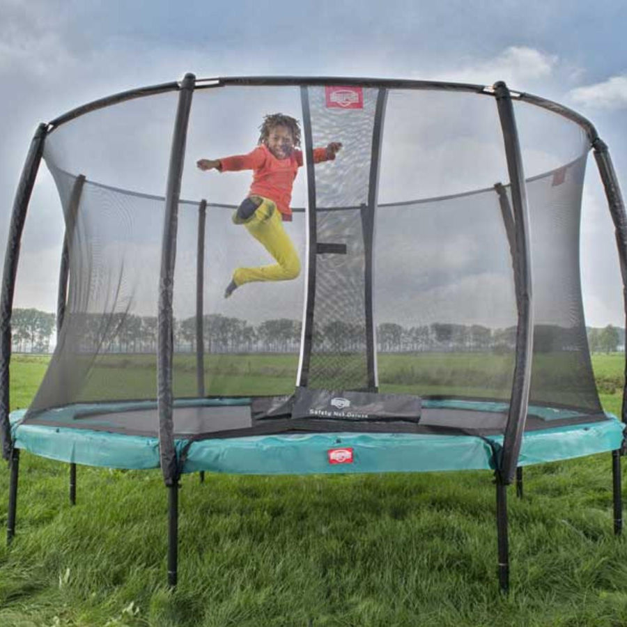 BERG Champion Green + Safety Net Deluxe Trampoline