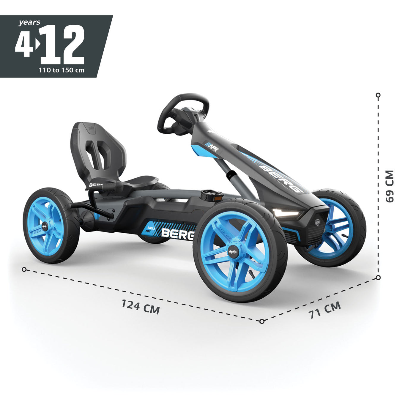 BERG Rally APX Blue Pedal Go-Kart