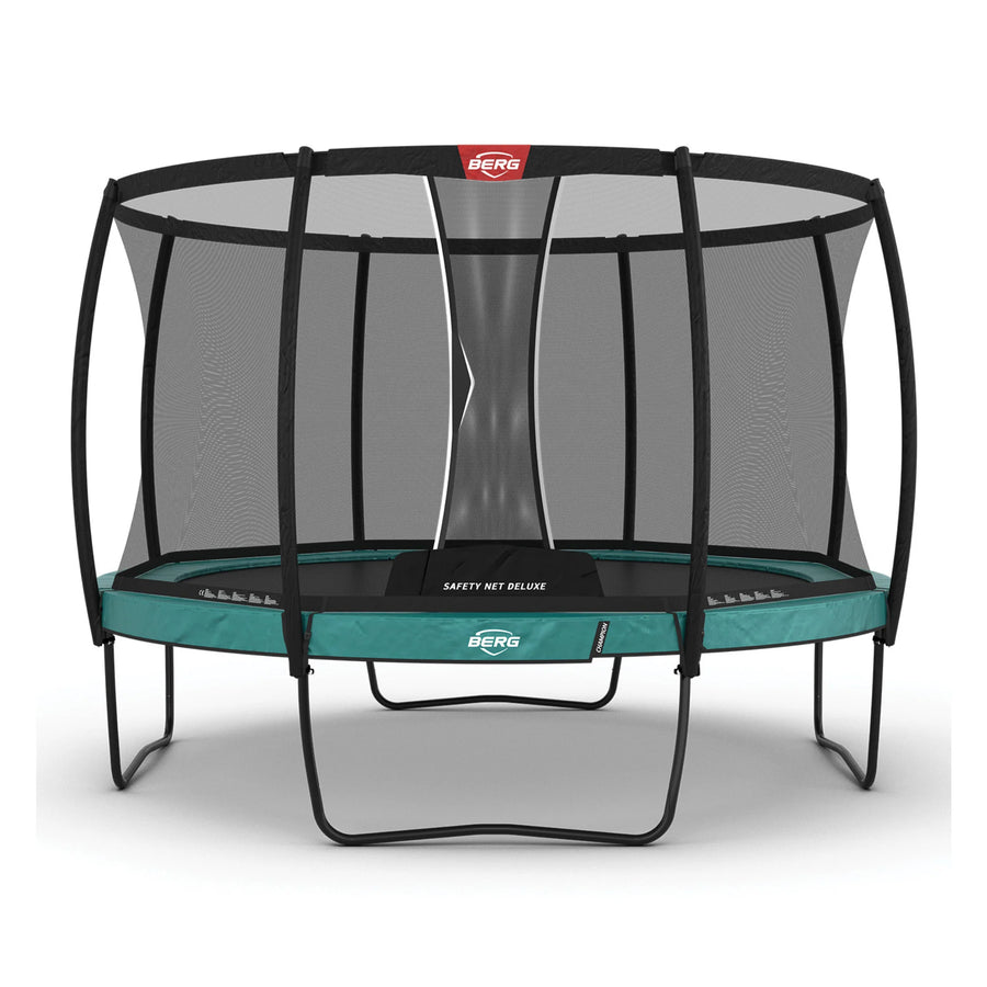 BERG Champion Green + Safety Net Deluxe Trampoline