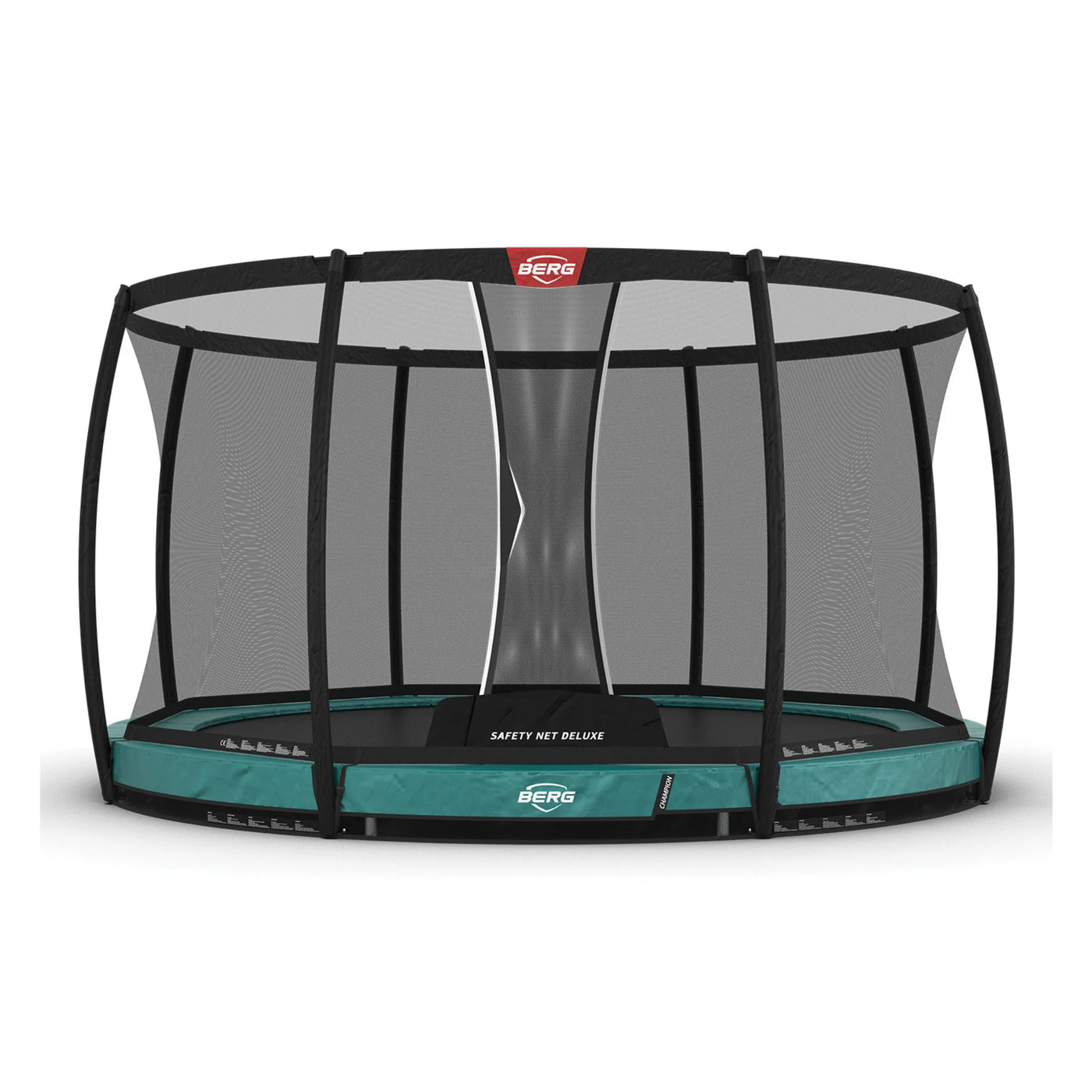 BERG Inground Champion Green + Safety Net Deluxe Trampoline