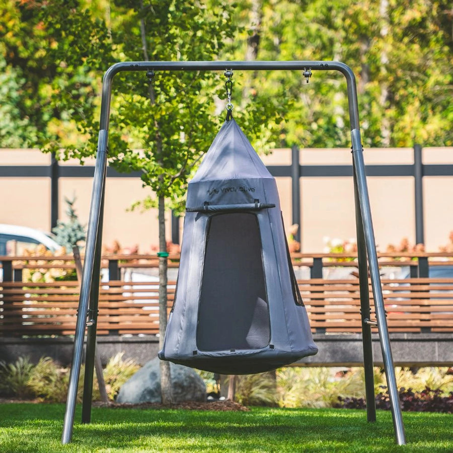 Gobaplay Single Swing Set with Tent Swing