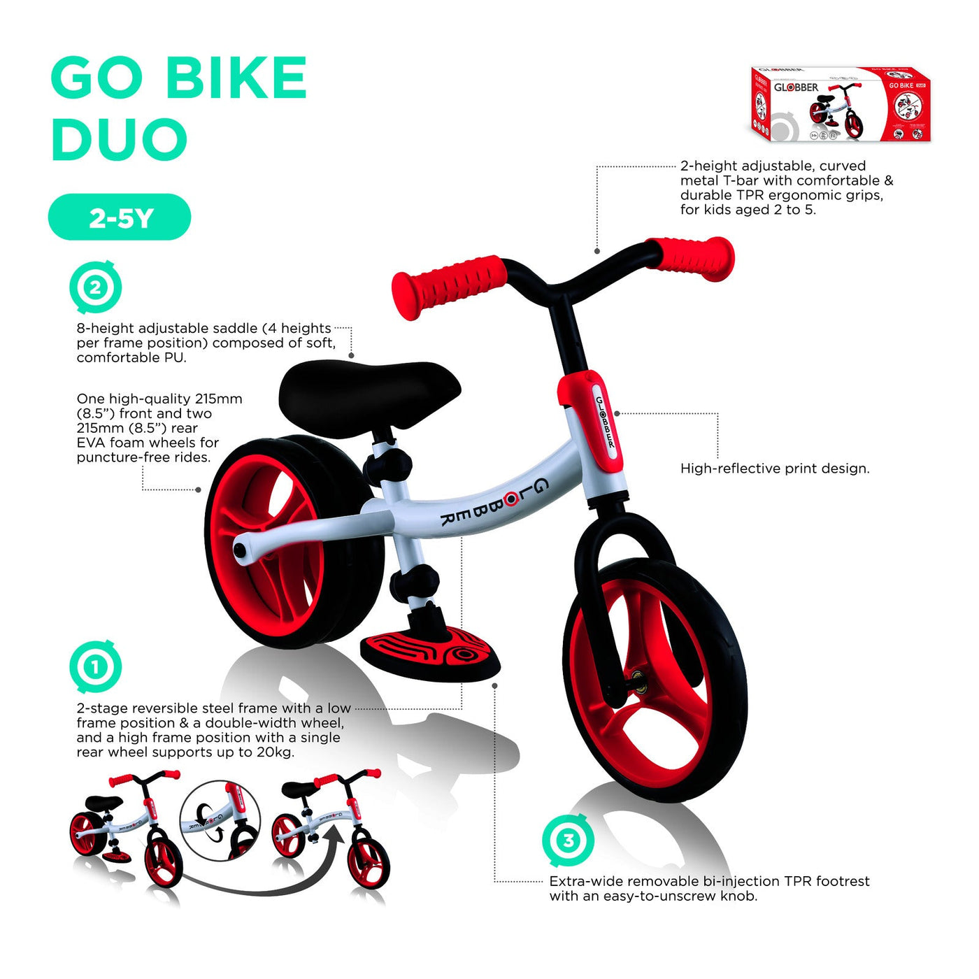 Globber GO BIKE DUO Balance Bike