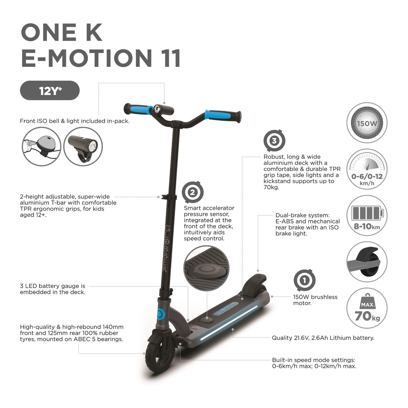 Globber E-motion 11 Kids Electric Scooter