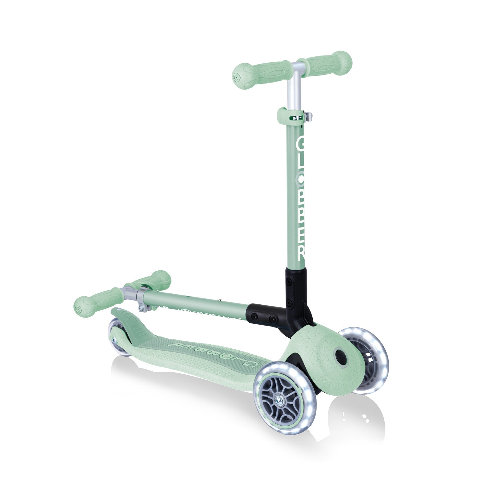 Globber Junior Foldable Lights Ecologic Kids Scooter