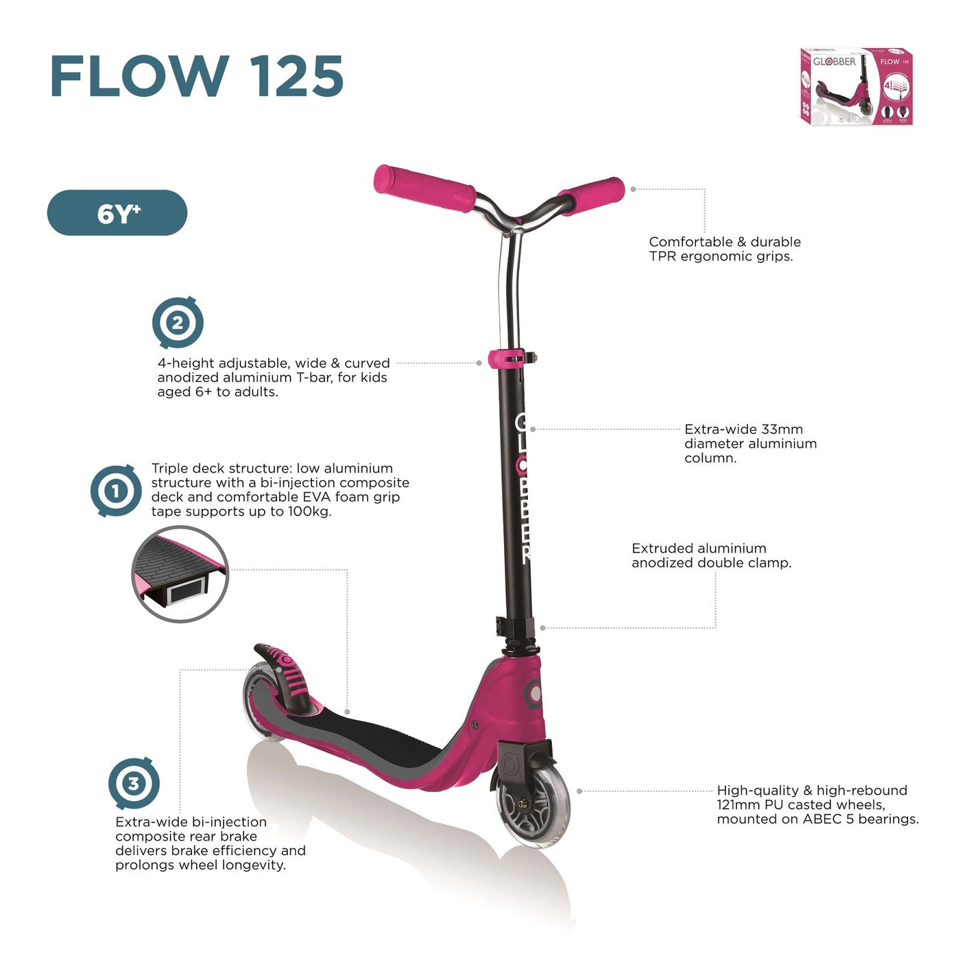 Globber FLOW 125 Kids Scooter