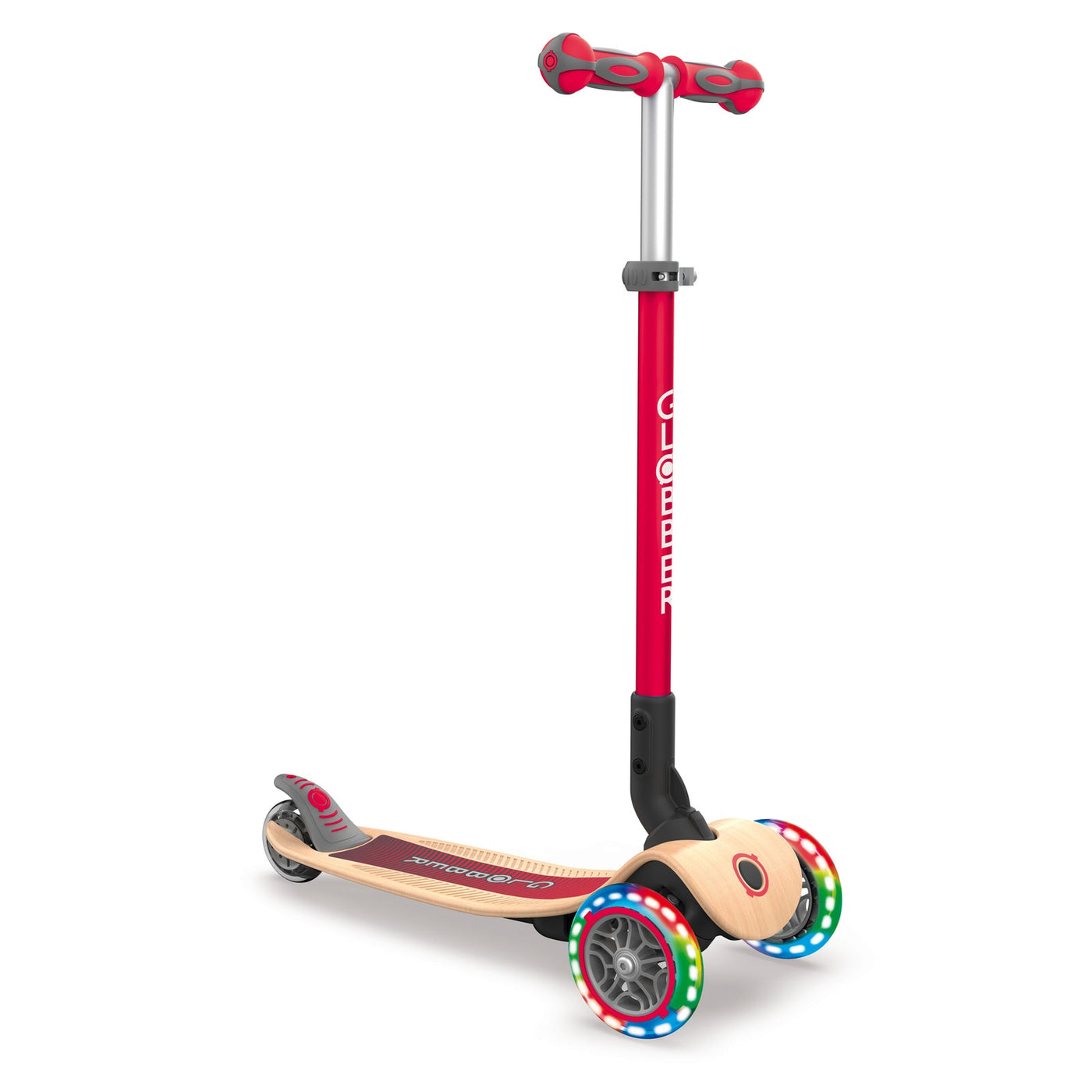 Globber PRIMO Foldable Wood & Lights Kids Scooter