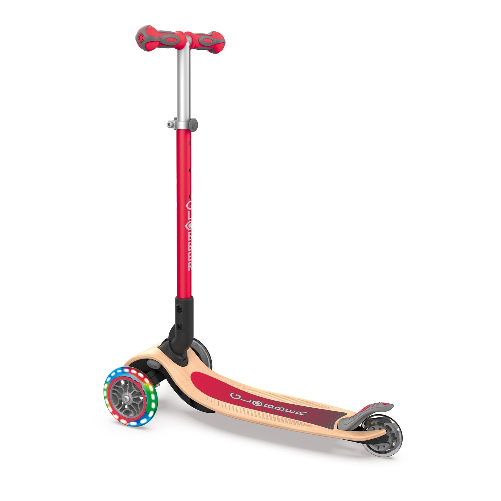 Globber PRIMO Foldable Wood & Lights Kids Scooter