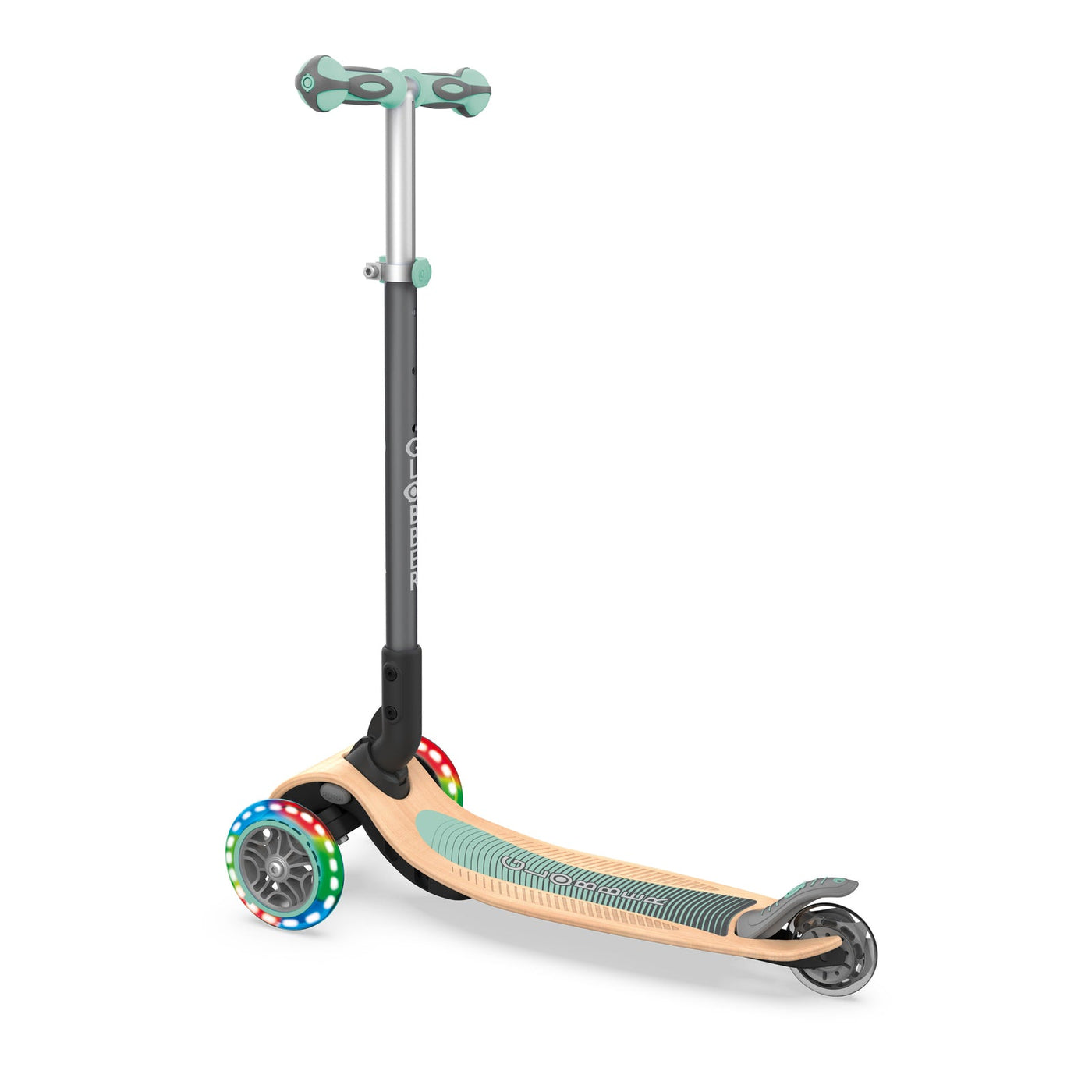 Globber PRIMO Foldable Wood & Lights Kids Scooter