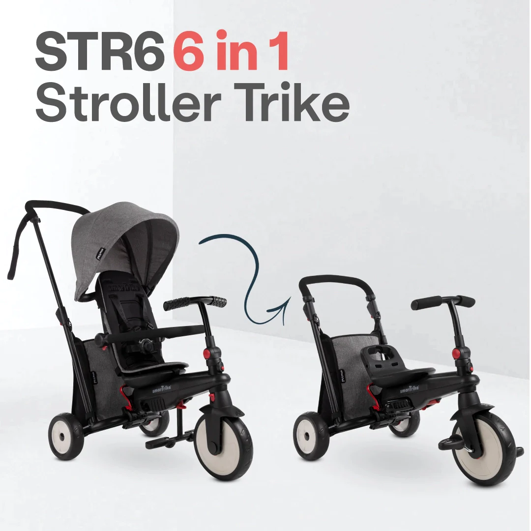 folding pushchair trike grey
