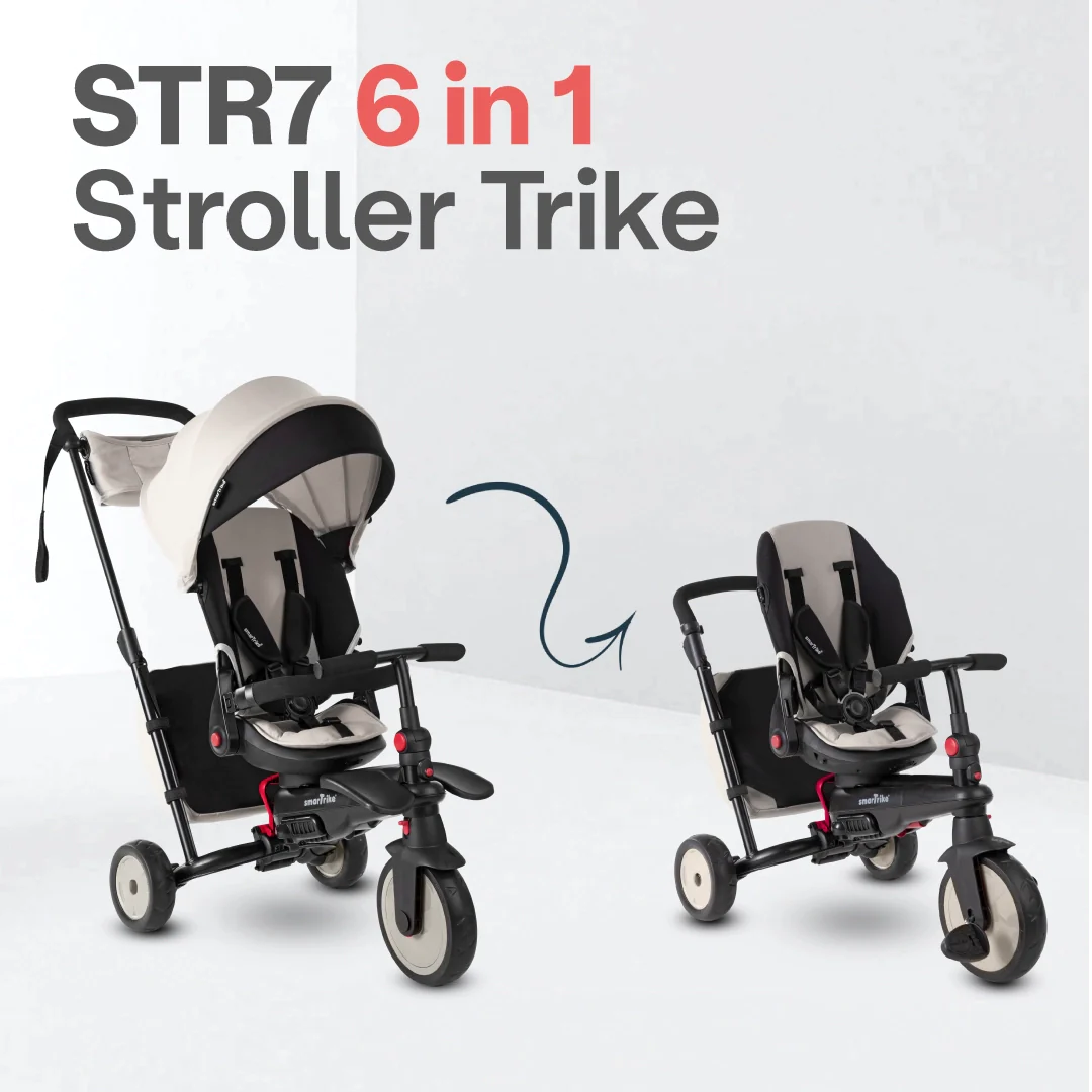 baby trike 6 in 1 warm grey