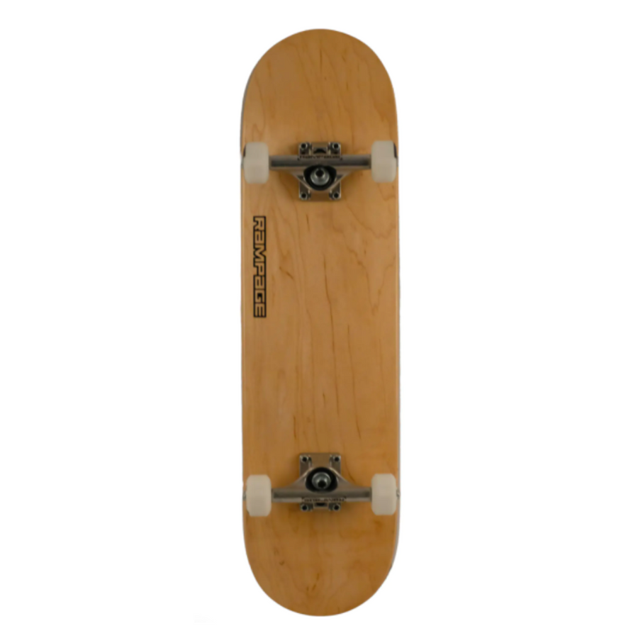 RAMPAGE Natural Stain Complete Skateboard 100% Canadian Maple